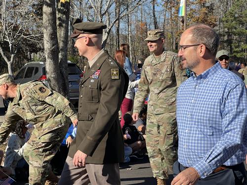 Veterans walking in parade